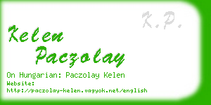 kelen paczolay business card